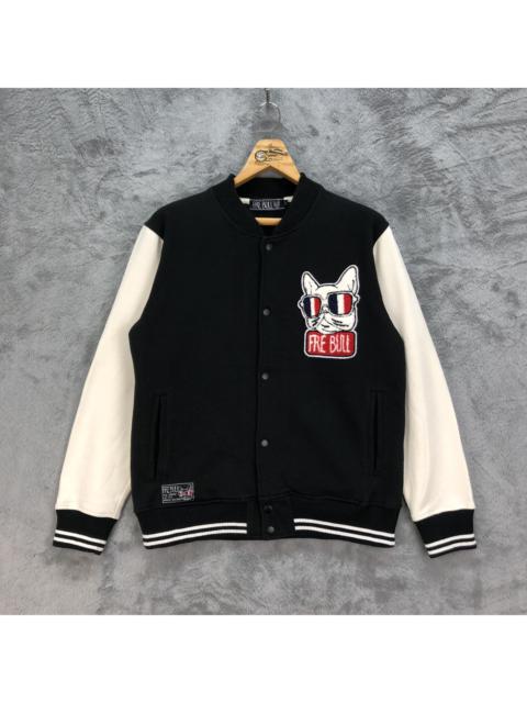 Other Designers Japanese Brand - FRE BULL Patches Logo Varsity Jacket #4822-172