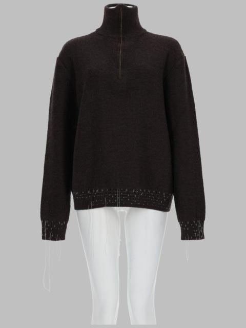Maison Margiela Maison Margiela Women Maglia In Lana Con Zip A Un Quarto