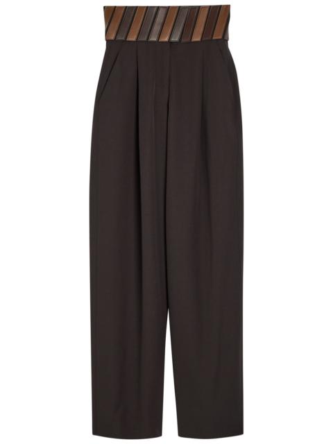Alaïa Alaïa Panelled Belted Wool Trousers