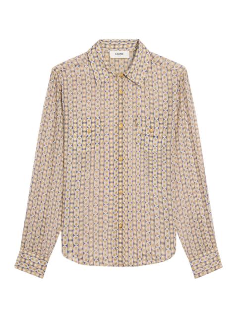 CELINE Celine Women Tilly Shirt In Wool And Silk Etamine