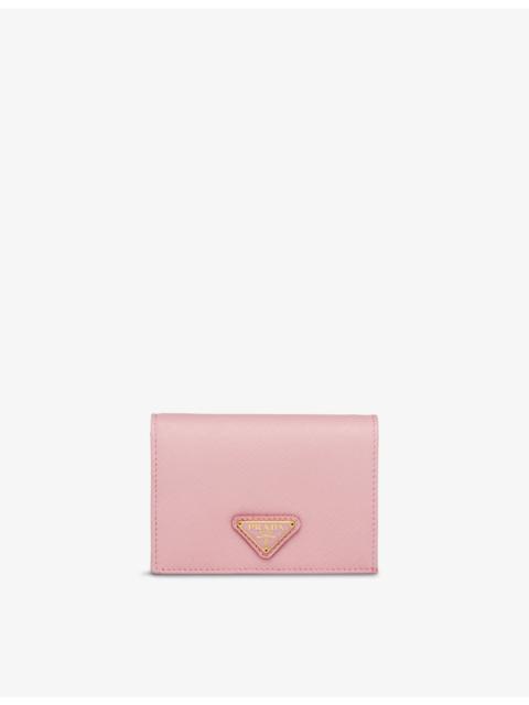 Prada Logo-plaque small leather wallet
