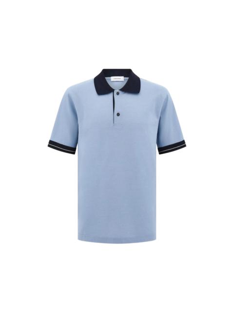 FERRAGAMO Ferragamo Blue Polo Shirts Men