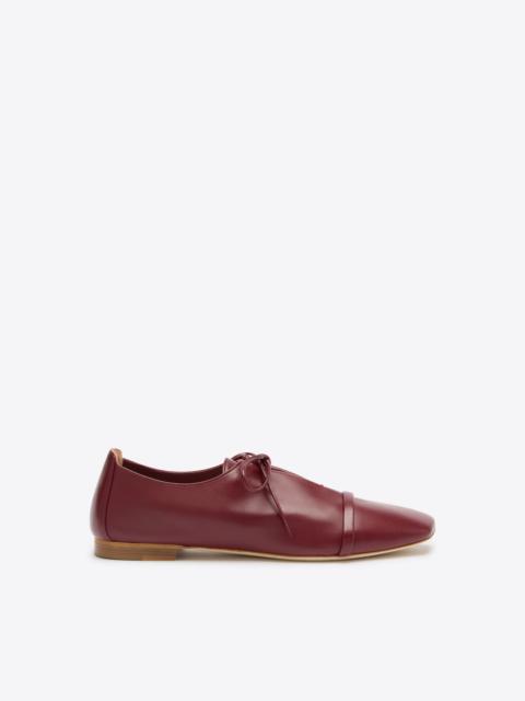 MALONE SOULIERS Jean Red Leather Flats