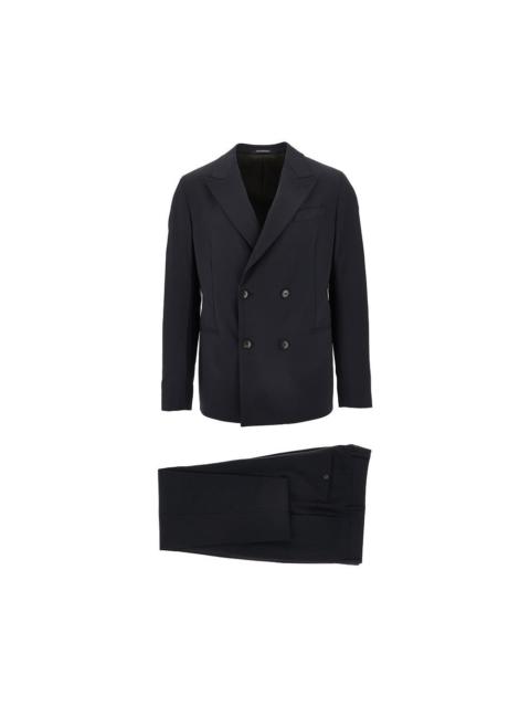 EMPORIO ARMANI STRETCH WOOL DOUBLE-BREASTED SUIT