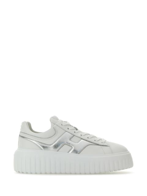 HOGAN White nappa leather H-Stripes sneakers