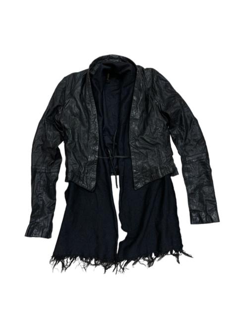 Other Designers Other - IMPROVD LAMBSKIN LEATHER SCARF JACKET