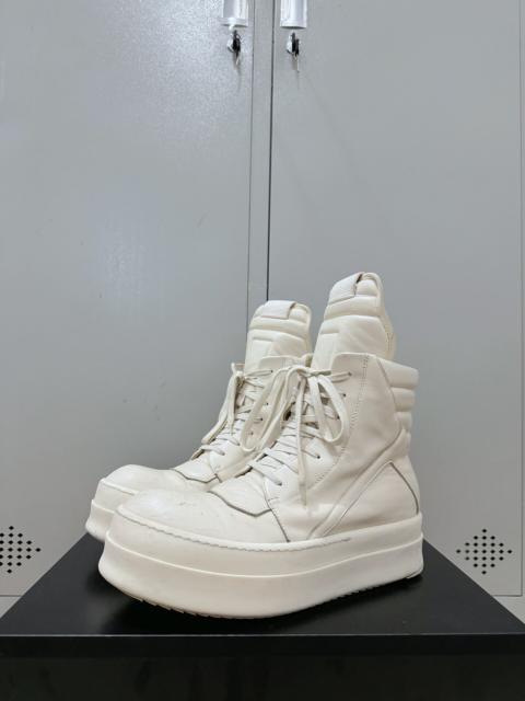 Rick Owens Rick Owens White Milk Thick-Sole Inverted-Triangle Sneakers