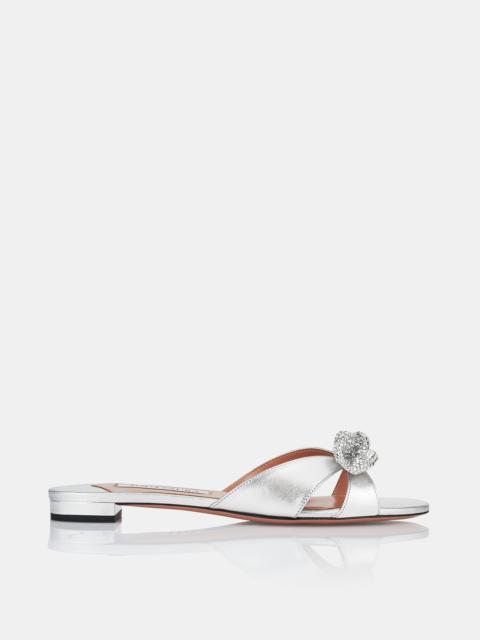 AQUAZZURA Very Bow Tie Crystal Slide