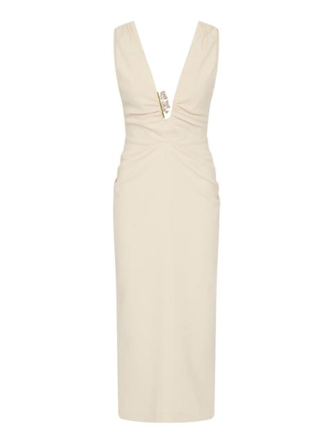 RACHEL GILBERT Martina Gathered Midi Dress off-white