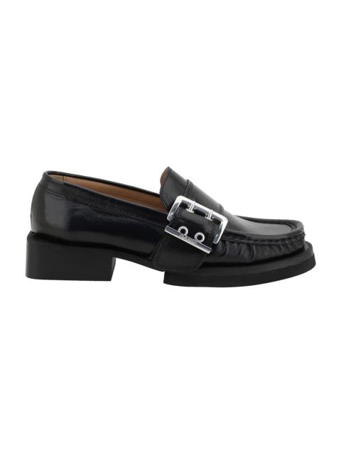 GANNI Feminine Buckle Loafers