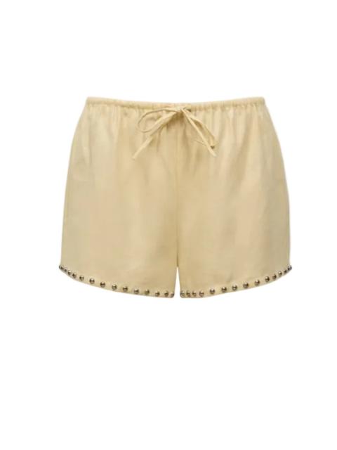 STAUD Paddle Linen Short in Butter Studs