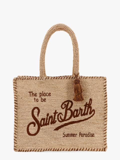 MC2 SAINT BARTH - Mc2 Saint Barth Vanity Raffia Handbag With Logo Embroidery