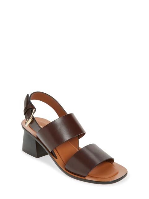 Mansur Gavriel Mansur Gavriel Double Strap Slingback Sandal in Chocolate at Nordstrom
