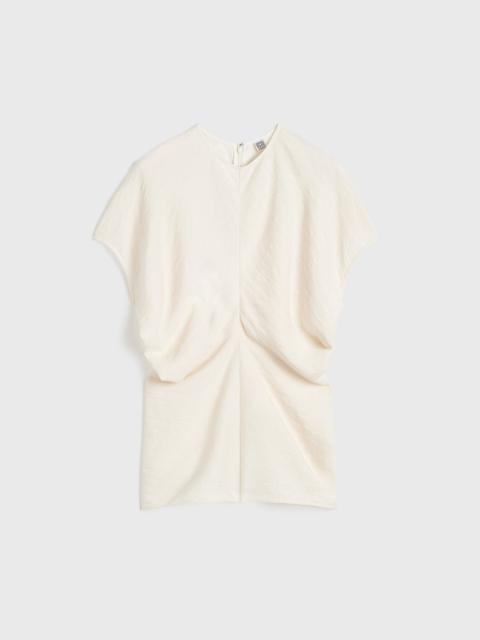TOTEME Slouch waist crinkled top cream