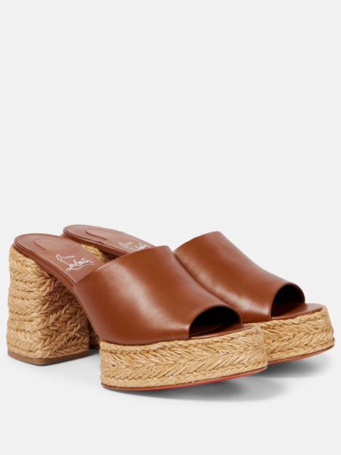 Christian Louboutin Calakala 85 leather platform mules