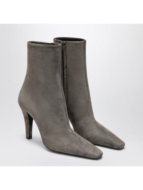 SAINT LAURENT Saint Laurent Grey Jill Suede Ankle Boots Women