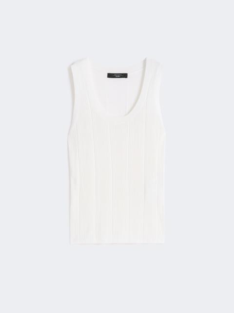 WEEKEND Max Mara Viscose yarn sleeveless jumper - WHITE