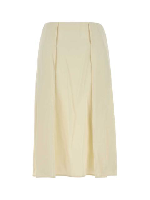 Jil Sander Jil Sander Women Cream Satin Skirt