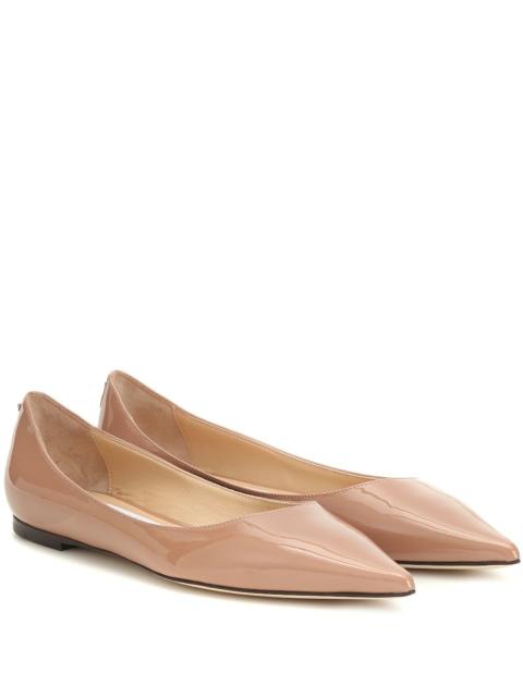 JIMMY CHOO Love patent leather ballet flats