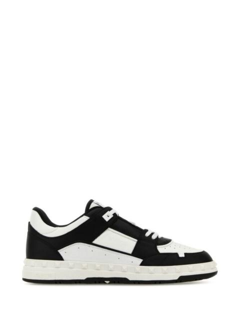 Valentino Garavani Men Two-Tone Leather Freedots Sneakers