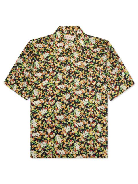 Marni MARNI FLOWER SHIRT - BLACK FLORAL SHORTS