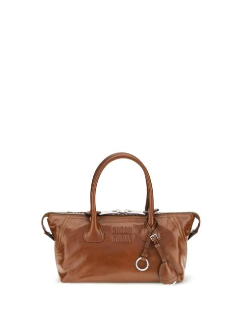 Miu Miu Miu Miu Glossy Leather Handbag Palissandro