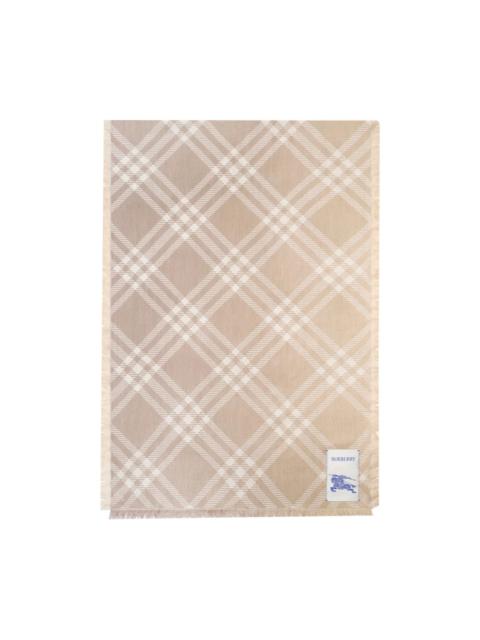 Burberry Burberry Women Degrade' Check Scarf In Wool And Silk