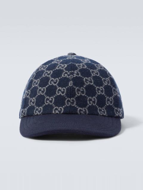 GUCCI GG jacquard wool baseball cap