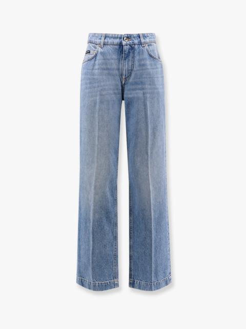 DOLCE e GABBANA - Dolce E Gabbana Jeans With Logo Iconic Metal Plate