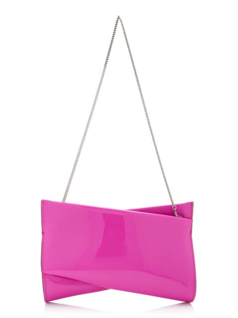 Christian Louboutin Loubitwist Patent Leather Clutch pink