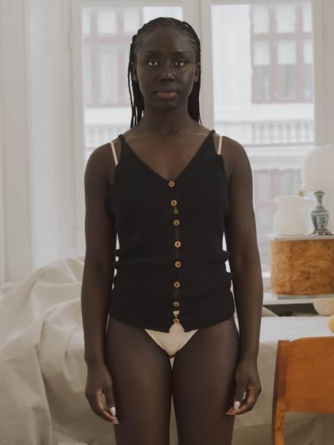 BASERANGE Oder Top
                  - Linen Cotton Rib