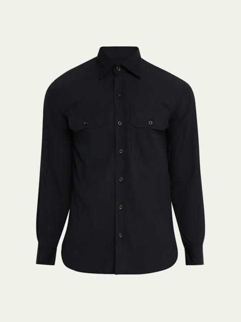 Ralph Lauren Men's Sueded Cotton Poplin Button-Down Shirt