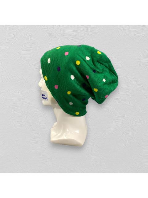 Other Designers Japanese Brand - Slouchy Snow Cap Beanie With Multicolor Dots -BN949