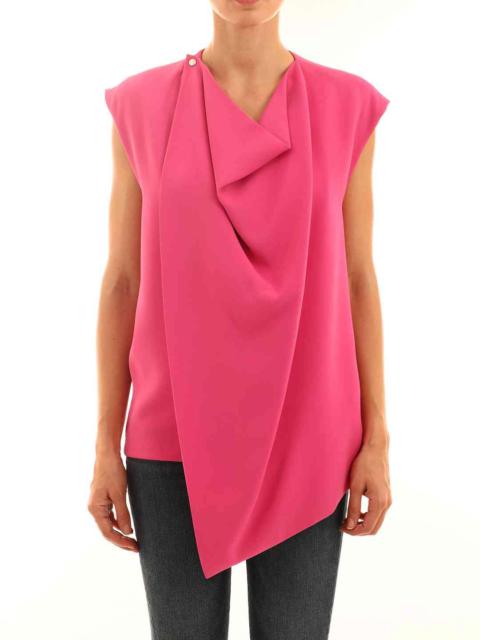 Celine Women Fuchsia Silk Top