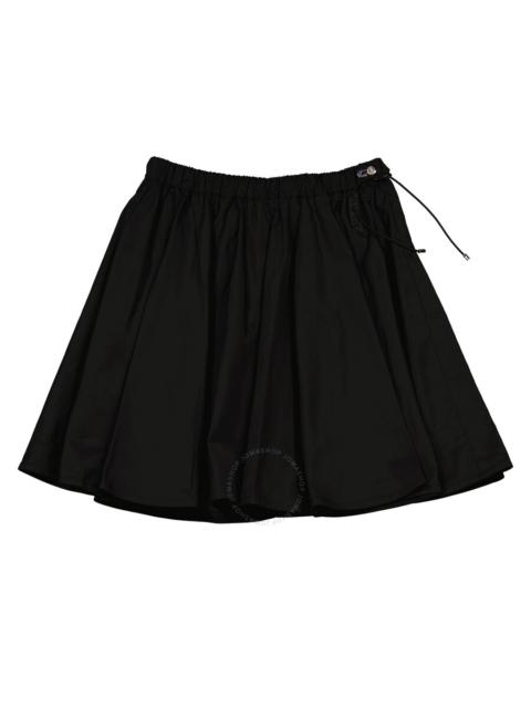 Moncler Black Gonna Gathered A-Line Mini Skirt