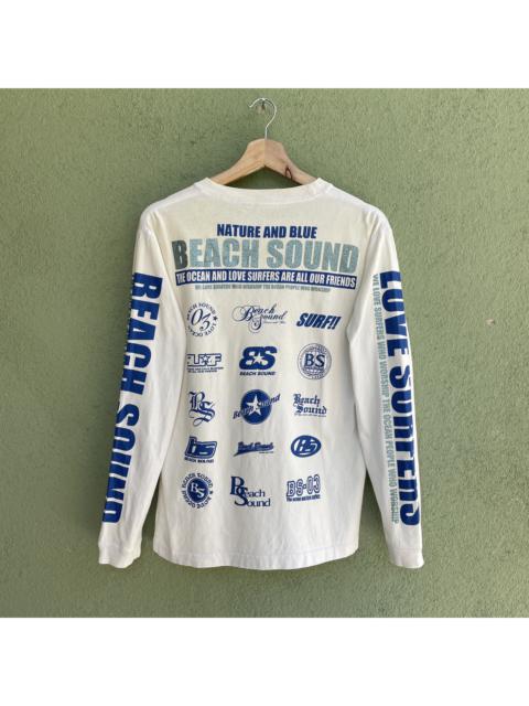 Other Designers Vintage - Vintage Beach Sound MultiLogo Full Print Long Sleeve Shirt