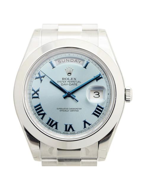 ROLEX Rolex Day-Date II Ice Blue Dial Platinum President Automatic Men's Watch 218206IBLRP