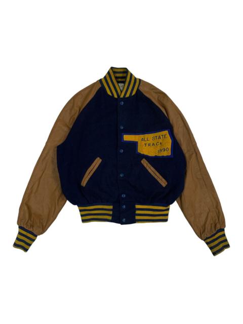 Other Designers Vintage 90s Larry Black Letterman Varsity Jacket
