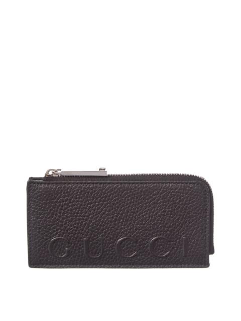 GUCCI Gucci Zip Leather Card Case
