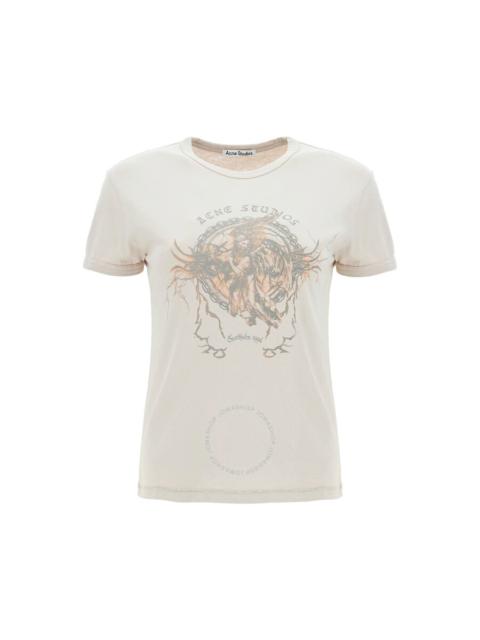 Acne Studios Organic Cotton Printed T-Shirt, Size Small