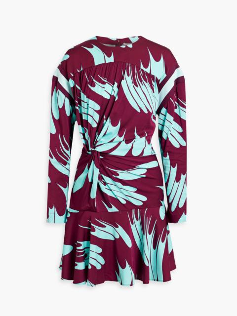 Stella McCartney Twisted printed crepe mini dress