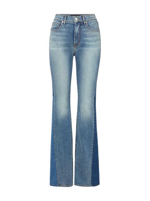 VERONICA BEARD BEVERLY TWO-TONE SKINNY-FLARE JEAN