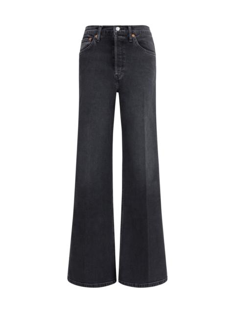 RE/DONE Re/done Wide Leg Jeans Washed Noir