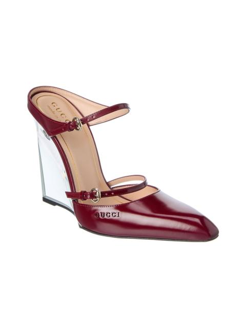 GUCCI Gucci Leather Wedge Mule