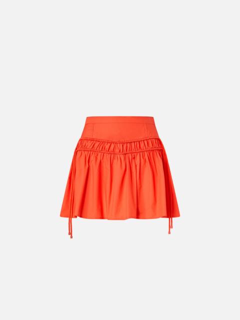 PINKO SHORT SKIRT WITH GATHERING AND DRAWSTRING