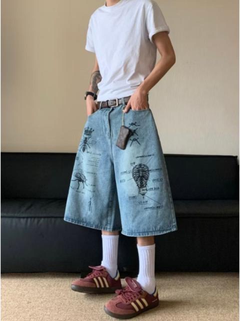 Archival Clothing - Unnamed sketch print art jort baggy pant