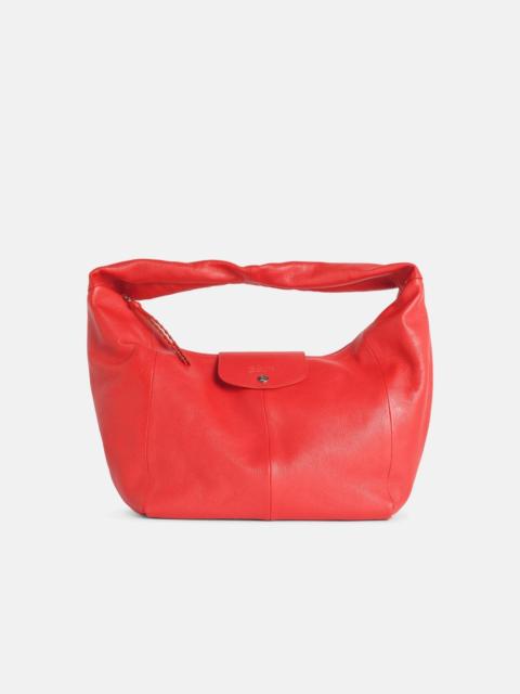 Longchamp 'HOBO L LE PLIAGE XTRA' RED LEATHER BAG