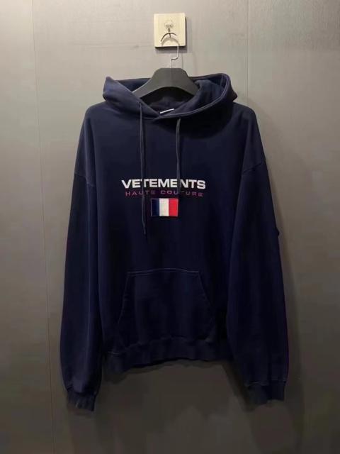 VETEMENTS Vetements French limited edition embroidered logo hoodie sweatshirt