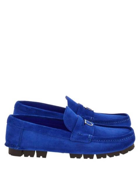 FERRAGAMO Ferragamo Gancini Ornament Driver Loafers, Size 9