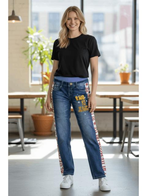 Hysteric Glamour Vintage BLUEMOONBLUE Side SpellOut Butt Embroidery Hysteric